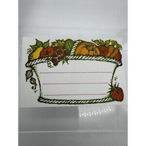 30 VTG Kitchen Labels Harvest Themed Gummed Back Canning Ephemera Fall Homestead